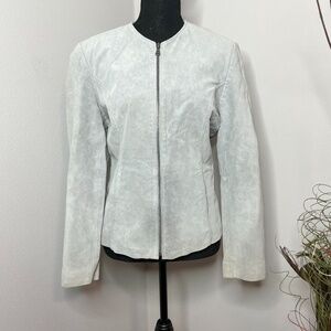 Bernardo Genuine Soft Leather Jacket Light Gray